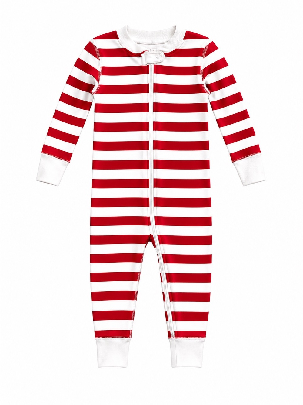 Hanna Andersson 18-24M Organic Cotton One-Piece Zippered Sleeper Red/Wht Stripe